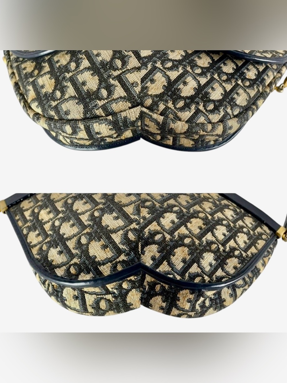 Christian Dior Trotter Monogram Canvas Flap Shoulder Crossbody Vintage Purse Bag - Picture 8 of 12
